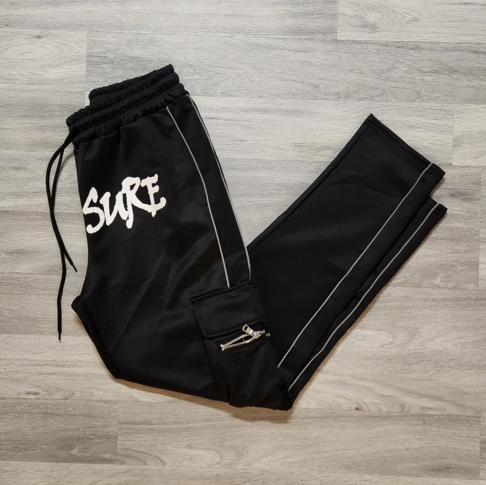 Shein REFLECTIVE STRIP PANTS SIZE S BLACK